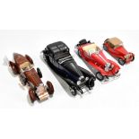 FRANKLIN MINT; four boxed model classic vehicles comprising 1948MG TC, Mercedes 500 K Special