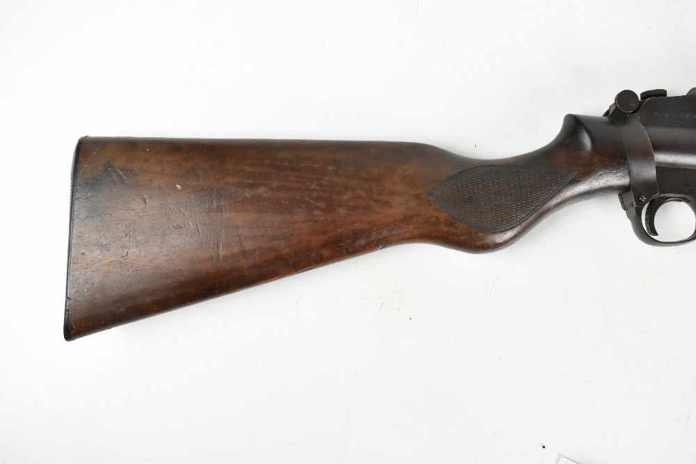 WEBLEY; a .22 break barrel Mk II service air rifle with checkered walnut stock, length 106cm. - Image 2 of 10