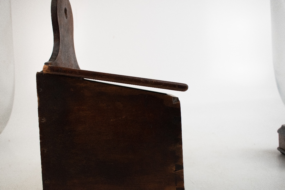 An early 19th century mahogany salt box, height 36cm, and an early 20th century walnut desk stand, - Image 10 of 10