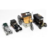 FRANKLIN MINT; four boxed model classic vehicles comprising 1886 Benz Patent Motorwagen, 1913