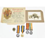 A Boer War Queens & Kings South Africa medal duo and WWI War and Victory duo awarded to Private