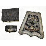 A good and rare silver bullion and leather dispatches pouch for the Lancashire Artillery Volunteers,