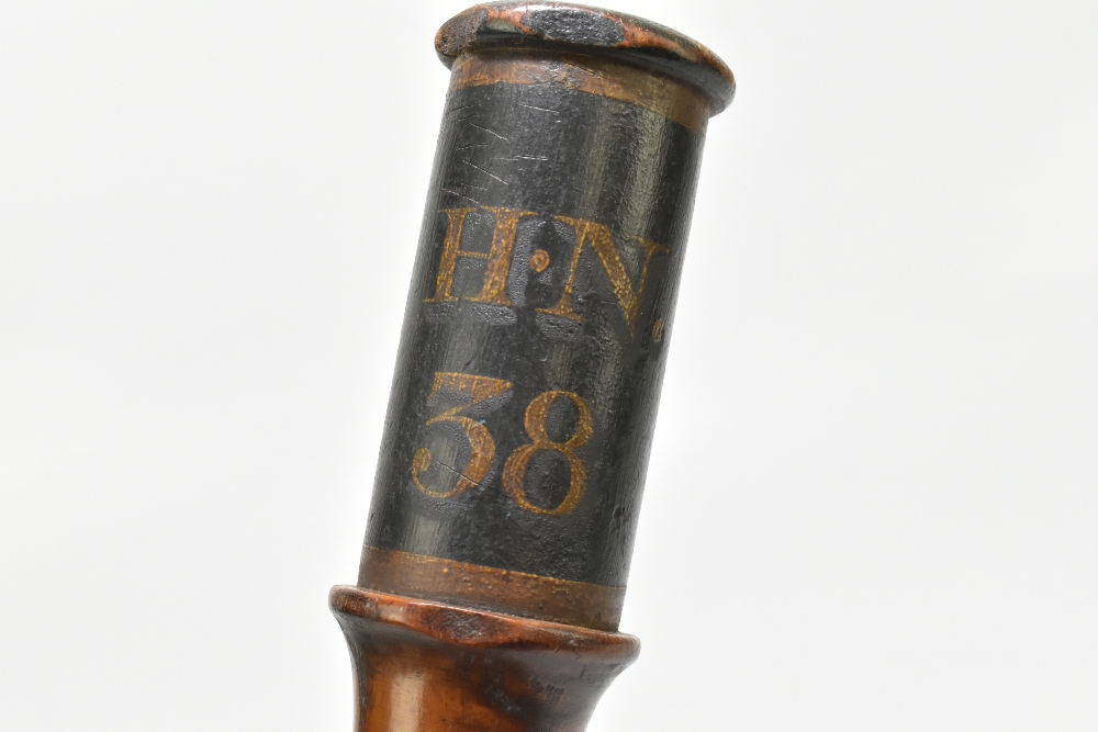 Three Police truncheons including a George IV example further inscribed 'H.N.38', length 44.5cm, a - Image 3 of 5