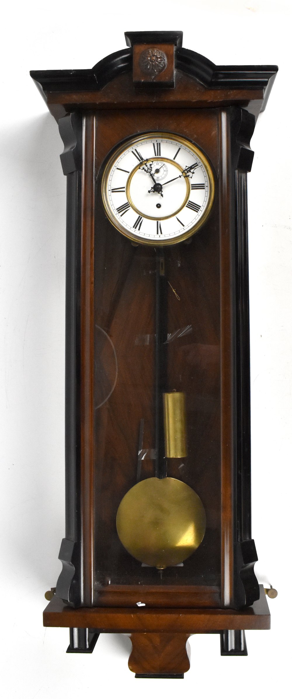 A Vienna-type single weight regulator wall clock, purportedly by Genossenschaft Germania of