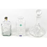 A quantity of cut glass and crystal to include a ship's decanter,