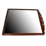 A 19th century mahogany framed wall mirror, 59 x 49cm.