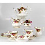 A quantity of Royal Albert 'Old Country Roses' to include tea and dinner ware, plates, side plates,