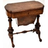 A Victorian burr walnut games table,