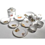 A Royal Worcester 'Evesham' tea service to include cups, saucers, bowls, plates, teapot, milk jug,