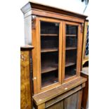 A 19th century mahogany break-front chiffonier bookcase,