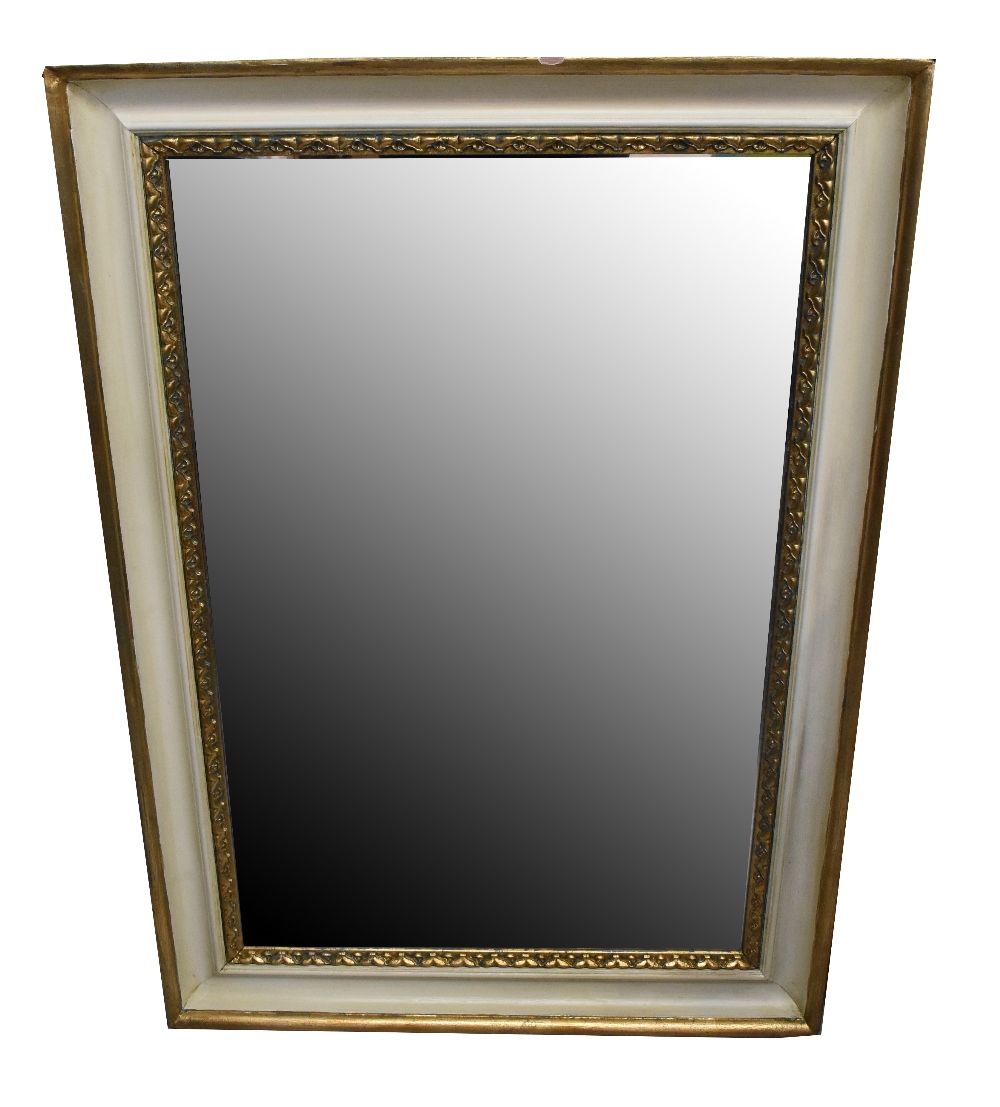 A cream painted gilt-heightened rectangular wall mirror, - Image 2 of 2