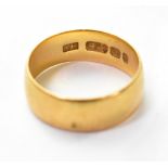 A 22ct gold band ring, size K, approx 3.8g.