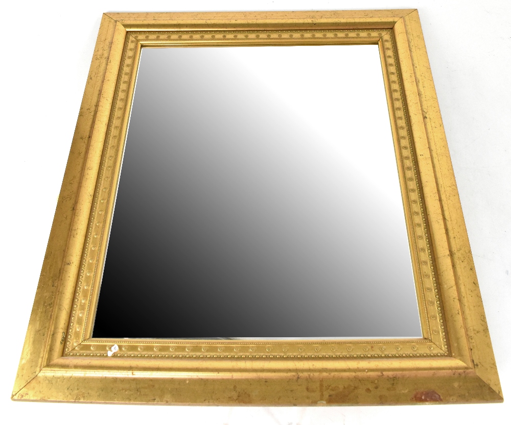 Three gilt framed wall mirrors to include an easel-backed example with a hanger and one repurposed - Image 4 of 4