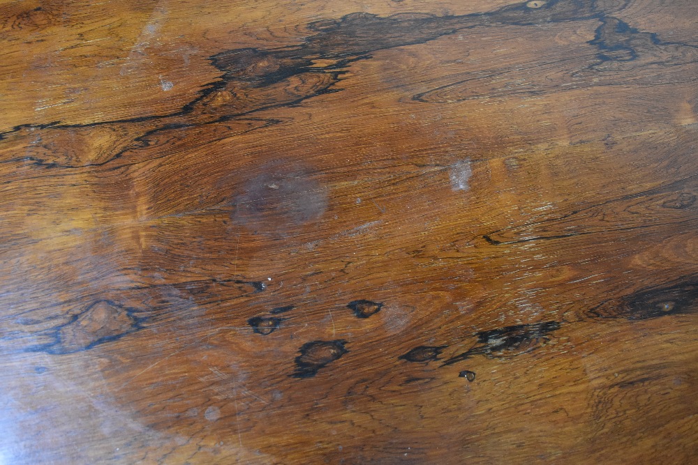 A Regency rosewood circular tilt-top breakfast table on a turned and tapering column with lobed - Image 3 of 3