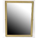 A contemporary gilt framed rectangular wall mirror, 133 x 103cm.