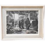 PAUL DRURY (British, 1903-1987); etching, 'Stonehenge (Three Witches from MacBeth)',