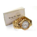 Krug Baumen; a gentlemen's gold-plated dress watch by Krug Baumen Baron model,