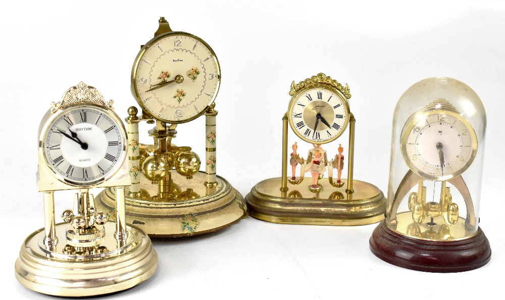 A group of various clocks to include a Metamec mahogany cased mantel clock, - Image 4 of 4