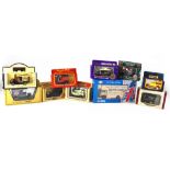 A small quantity of boxed diecast cars to include Matchbox, Corgi and Days Gone By.