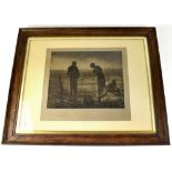 AFTER JEAN-FRANCOIS MILLET; a pair of etchings by Benjamin Damman 'The Gleaners' and 'The Angelus',