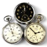 MDS Guaranteed; a keyless wind open face pocket watch, 49mm, an Ingersoll 'Crown' pocket watch,