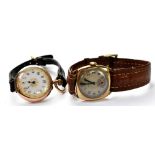 Two 9ct gold watches to include a gentlemen's Marvin example,