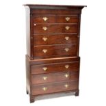 A George III mahogany chest-on-chest,