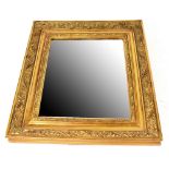 Three gilt framed wall mirrors to include an easel-backed example with a hanger and one repurposed