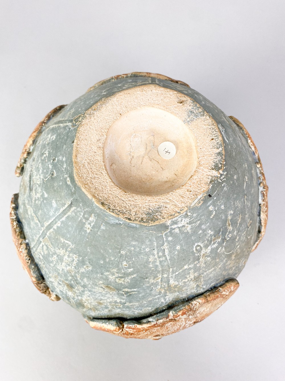 BERNARD ROOKE (born 1938); a large stoneware globular pot with applied and incised decoration and - Image 4 of 5