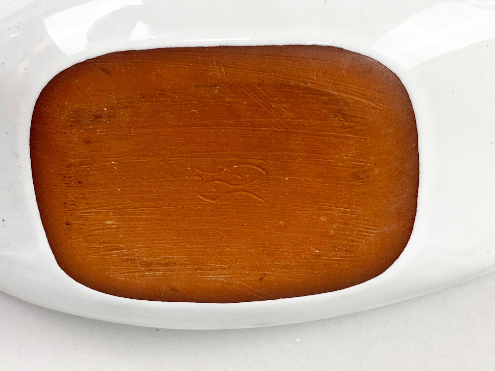 DENNIS LUCAS (1926-1999) for Hastings Pottery; a small rectangular tin glazed earthenware dish, - Image 5 of 5