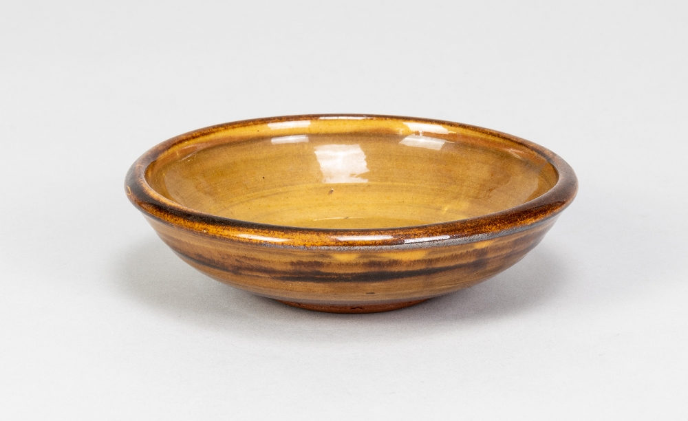 MARGARET LEACH for Taena Pottery; a small shallow slipware bowl, impressed pottery mark, made - Image 2 of 5