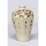 CHARLES VYSE (1882-1971); a cut sided stoneware bottle with floral decoration, incised signature and