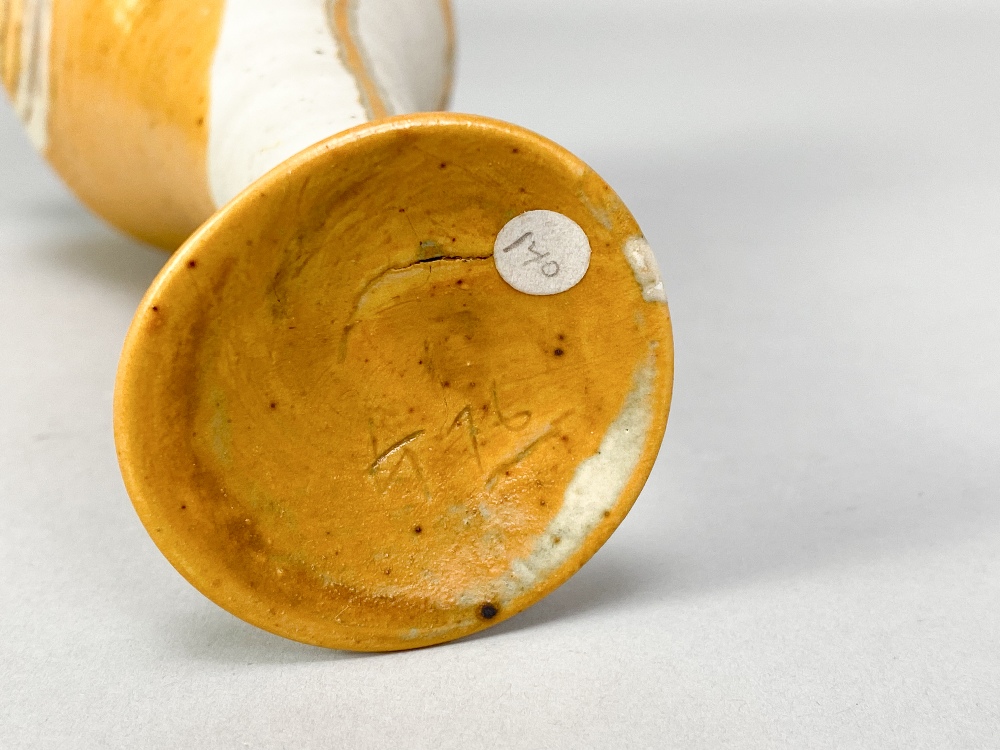 GWILYM THOMAS (1914-1995); a porcelain 'breast' pot on splayed foot, incised G mark and dated - Image 5 of 5