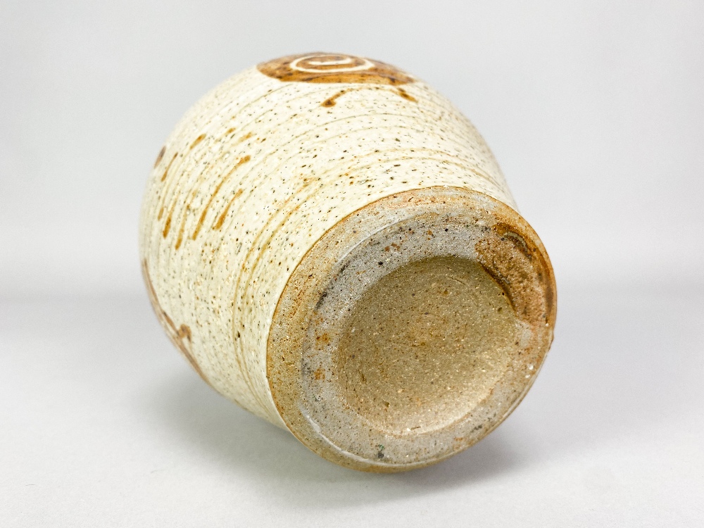 HENRY HAMMOND (1914-1989); a stoneware bottle with iron widgeon decoration, impressed HH mark, - Image 4 of 5