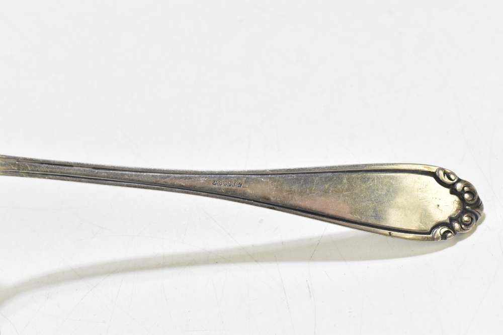 A German 800 grade thirty-two piece part canteen of cutlery each with cast floral detail, the - Image 12 of 12