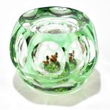 PERTHSHIRE; a limited edition faceted glass paperweight 'Ducks in the Pond' circa 1983, numbered