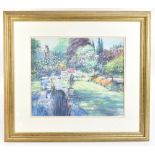 ROBERT 'BOB' RICHARDSON (born 1938); pastel, garden scene, signed and dated '75 lower right, 43 x