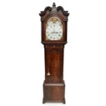ROBERT BOLTON OF WIGAN; a late George III mahogany eight day longcase clock, the painted dial with