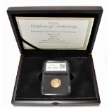 An Elizabeth II Proof full sovereign, 2016, slabbed with serial no.A87-0039 and presented in