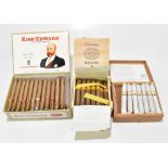 CIGARS; a box of forty nine King Edward Invincible Deluxe examples, with part box of Corona Havana