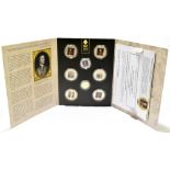 The Wellington The Life & Legacy 1769-2019 eight coin 250th Anniversary set comprising a 9ct Proof