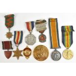 A group of medals and medallions including a boxed Institute of British Carriage & Automobile