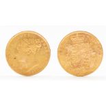 A Queen Victoria 1878 young head half sovereign.Additional InformationSurface scratches and