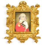 19TH CENTURY BRITISH SCHOOL; watercolour on ivory, portrait miniature of a British officer,