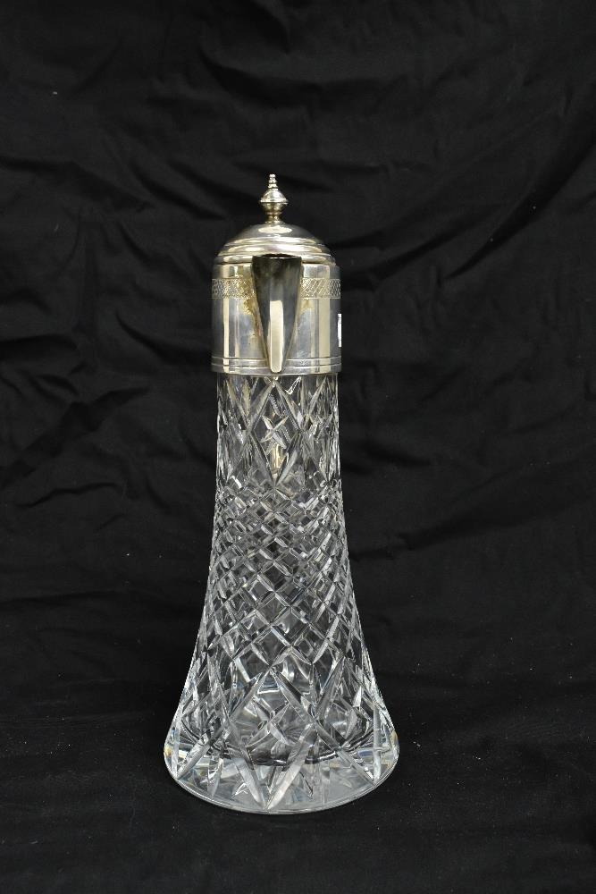 GARRARD & CO LTD; an Elizabeth II hallmarked silver mounted claret jug of tapering cylindrical form, - Bild 2 aus 5