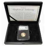 An Elizabeth II Proof full sovereign, 2015, slabbed with serial no.A59-011 and presented in