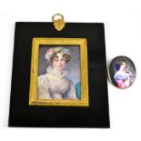LATE 19TH CENTURY/EARLY 20TH CENTURY; watercolour on paper, portrait miniature, quarter length, of a