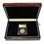 An Elizabeth II Platinum Anniversary full sovereign, 2017, slabbed and in presentation box.