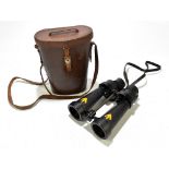 BARR & STROUD; a pair of WWII naval binoculars, with yellow crow's foot, serial number 76910,