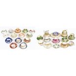 DAVENPORT; a collection of 19th century and later trios, teacups and saucers and part services,